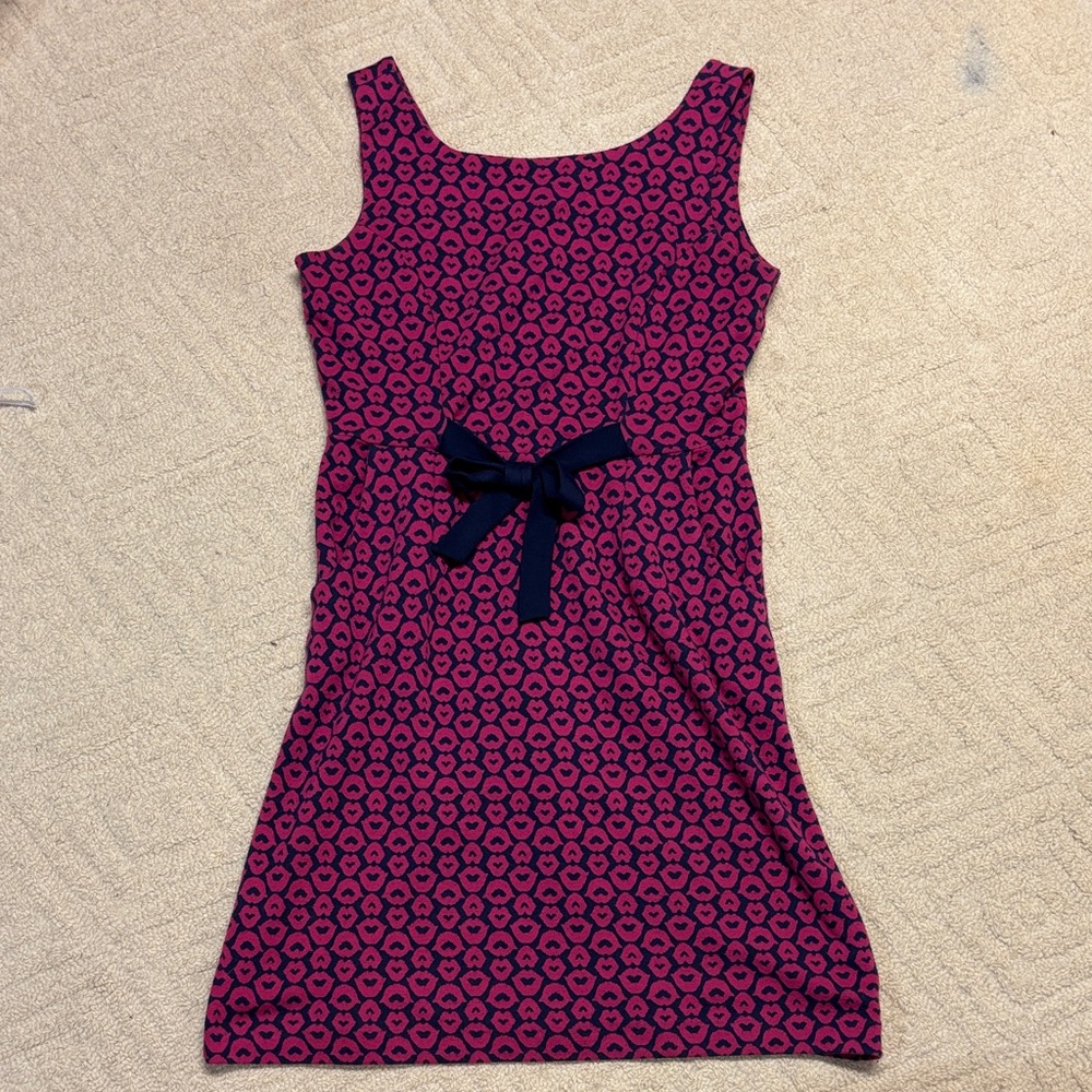 Lilly Pulitzer Pink and Navy Heart Pattern Top